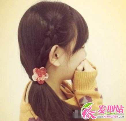 韓式側(cè)編發(fā)馬尾發(fā)型教程