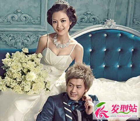 拍婚紗照做什么新娘發(fā)型好看 浪漫韓式新娘婚紗照發(fā)型圖片