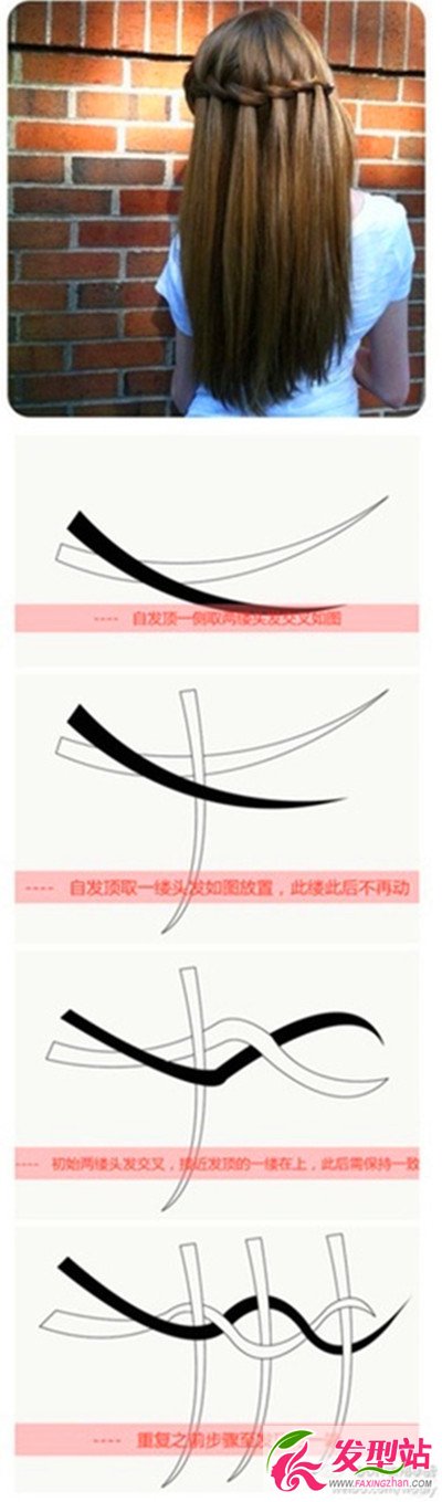 百變瀑布編發(fā)發(fā)型 編出唯美女神范兒