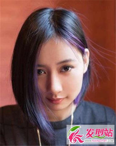 短發(fā)女生染什么發(fā)色好看 紫色挑染魅力十足