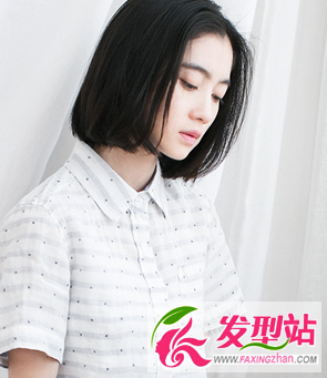 日系風(fēng)格的氣質(zhì)中分短發(fā)造型