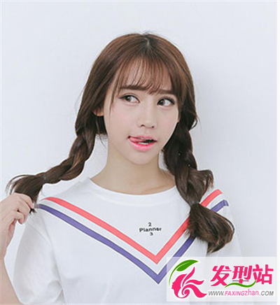 韓式雙麻花辮子