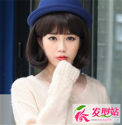 短發(fā)修顏的內(nèi)扣時(shí)尚波波頭