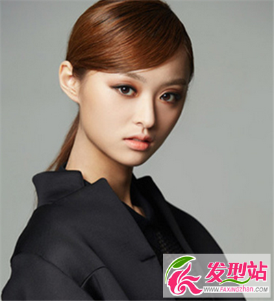 直發(fā)扎馬尾辮子