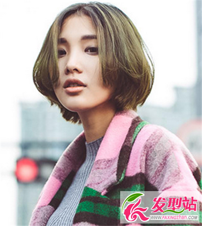 中短發(fā)悶青色染發(fā)發(fā)型