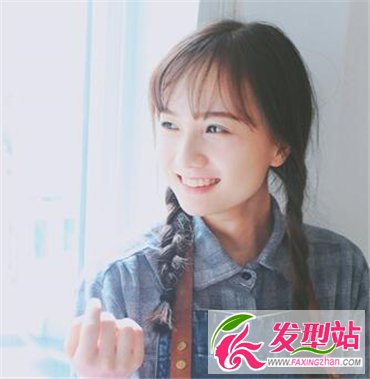 雙麻花辮子編發(fā)