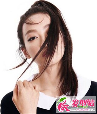 高馬尾辮子扎發(fā)