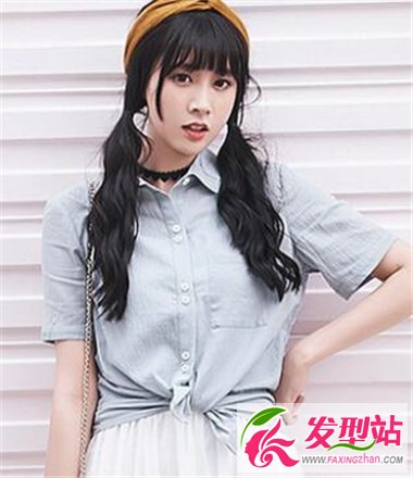 齊劉海馬尾辮子