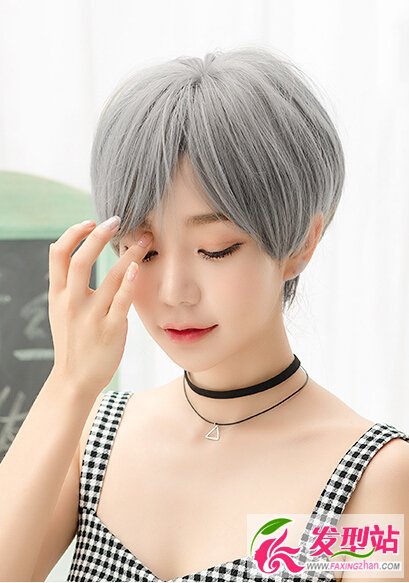 青木亞麻灰短發(fā)