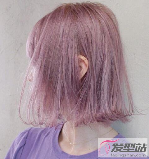 女生薄藤色染發(fā)發(fā)型