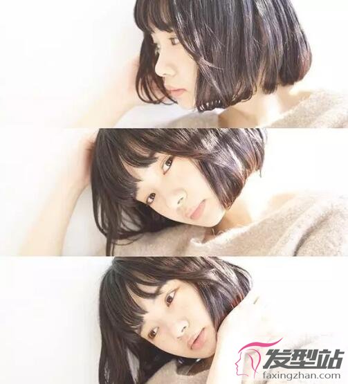 女生霧黑色染發(fā)發(fā)型