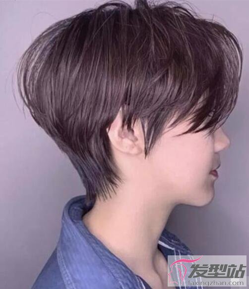 女生剃后脖短發(fā)發(fā)型