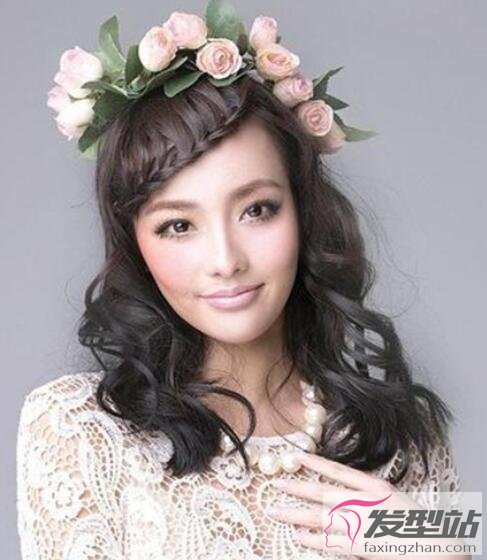 女生額前編發(fā)發(fā)型