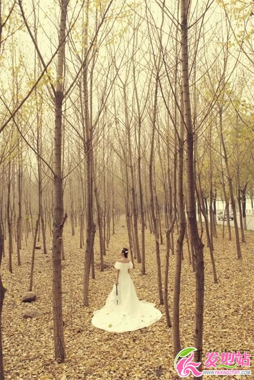 樹林中新娘婚紗攝影照片欣賞 樹林中新娘婚紗攝影照片欣賞