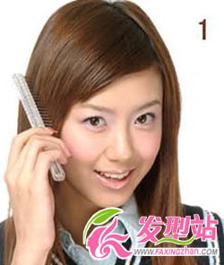 傳統(tǒng)直發(fā)MM變身偏分式俏皮女