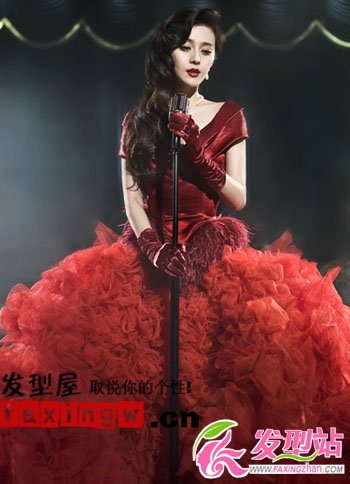 范冰冰紅色妖嬈血裙婚紗造型曝光