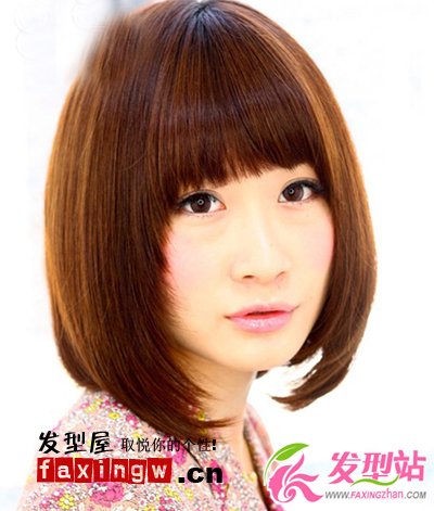 胖臉女生適合的小臉齊肩直發(fā)發(fā)型