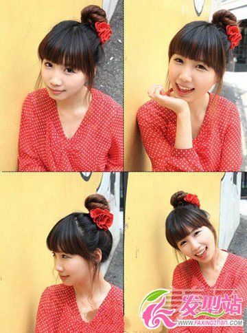 小女生最愛 可愛清新丸子頭