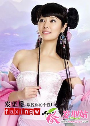林心如代言網(wǎng)游絕美發(fā)型圖片 盡顯純美精靈范兒