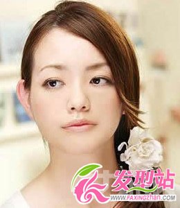 單邊卷發(fā)加上單邊劉海