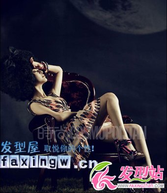 女星范冰冰爆炸頭假發(fā)造型登時尚封面