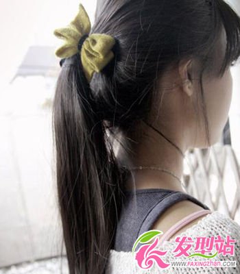 直發(fā)的馬尾