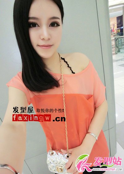 中分發(fā)型圖片 最新女生氣質(zhì)修顏中分發(fā)型