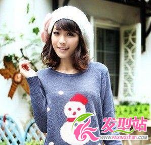冬季時尚帽子發(fā)型