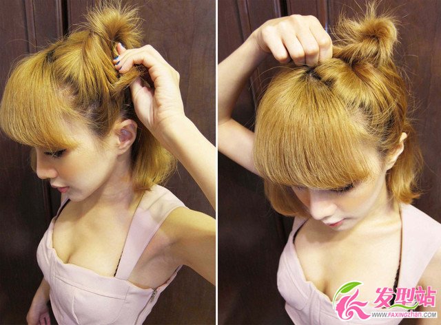 貓咪頭怎么扎 中短發(fā)女生必學(xué)“貓耳頭”扎發(fā)教程
